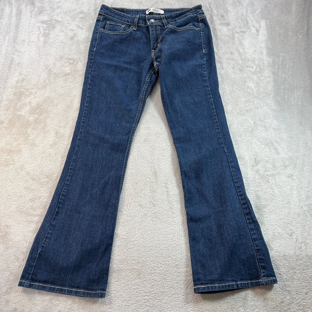Levi's 518 Superlow Bootcut Jeans 9M W29 L32 Dark Wash  Indie Western Cowgirl - Picture 3 of 12